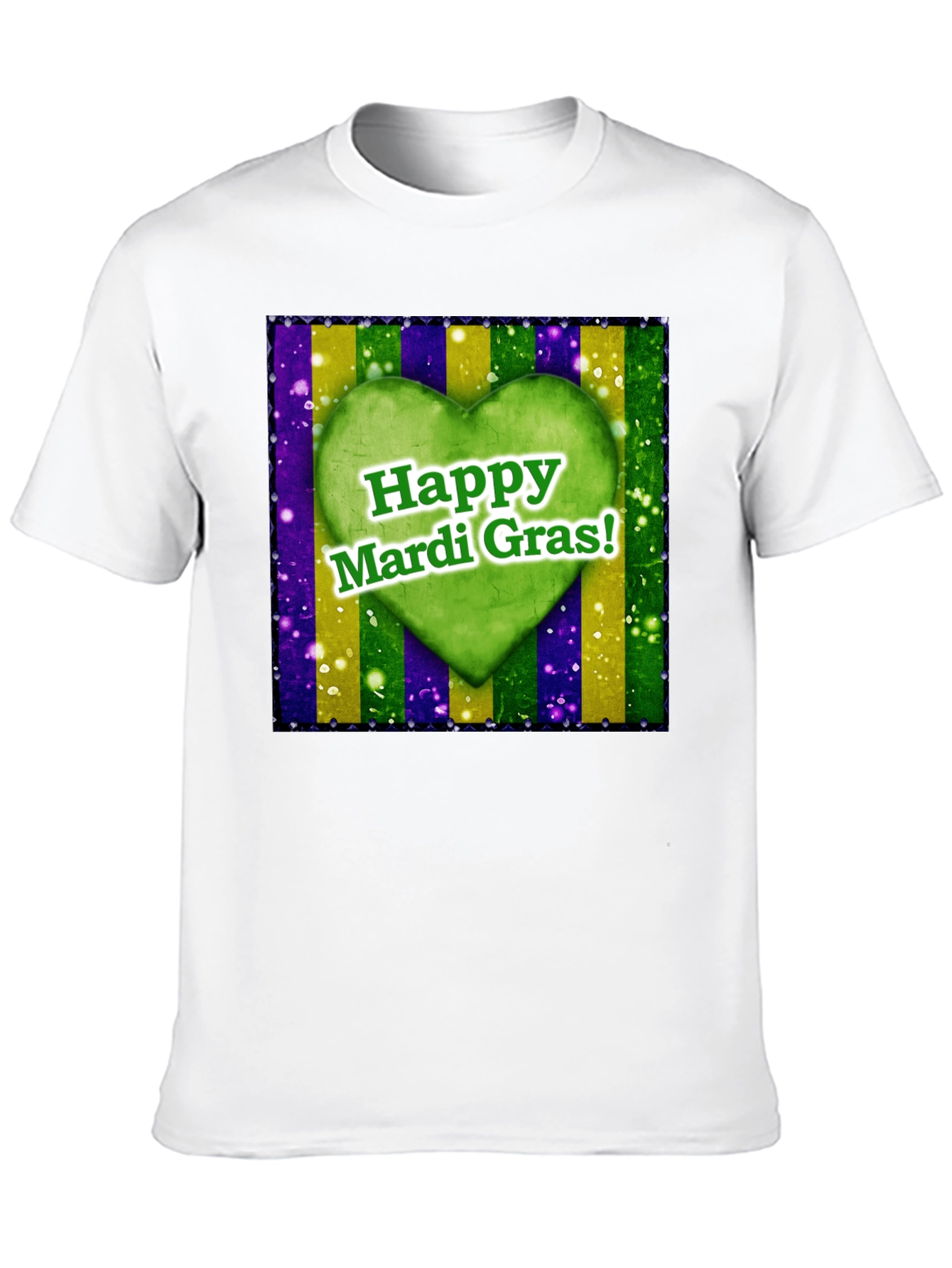 Happy Mardi Gras Heart T-Shirt