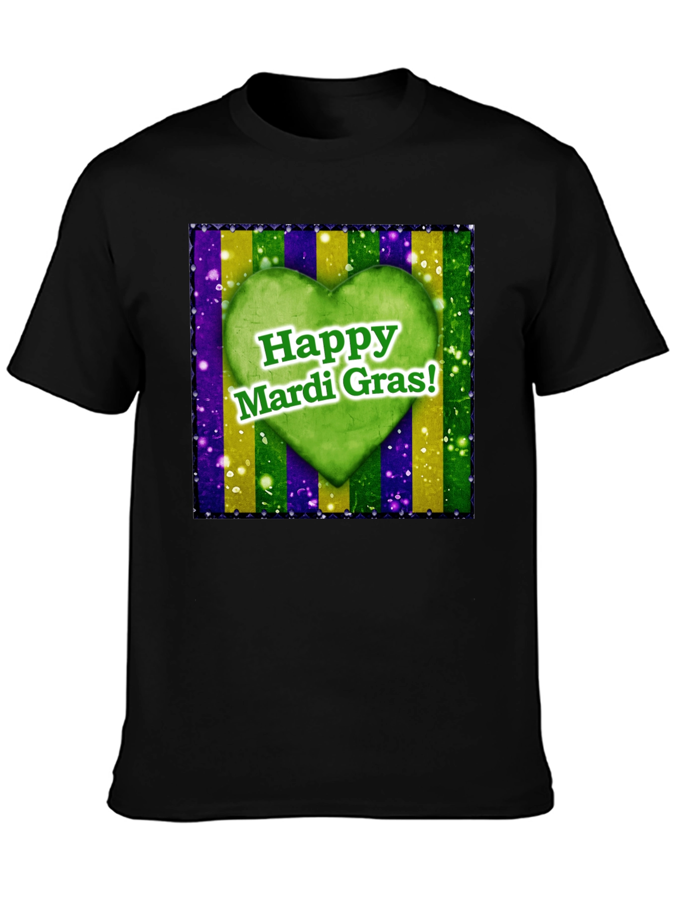 Happy Mardi Gras Heart T-Shirt