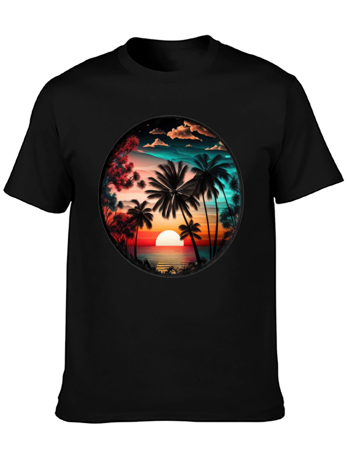 Sunset Palm Tree Graphic Tee