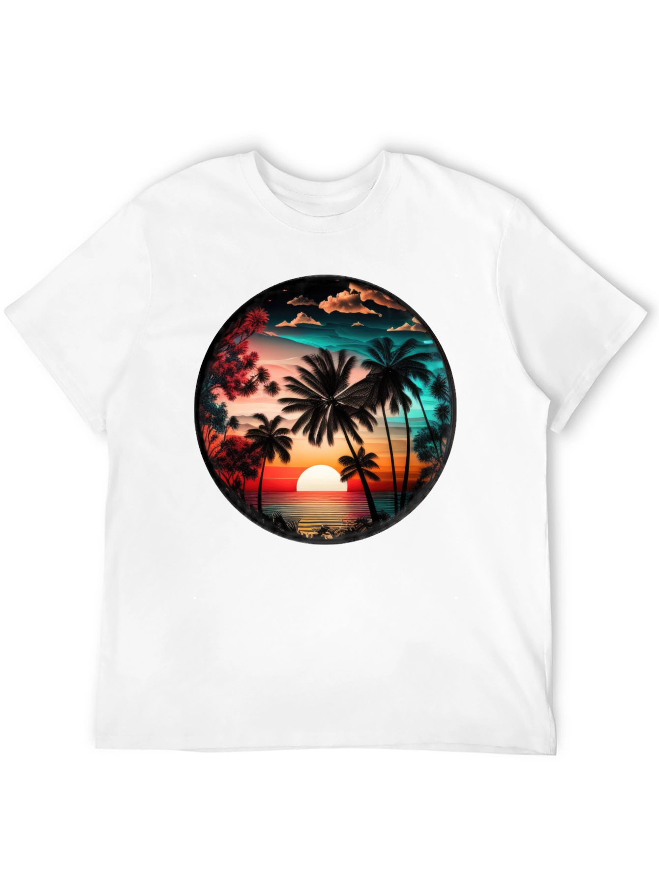 Sunset Palm Tree Graphic Tee