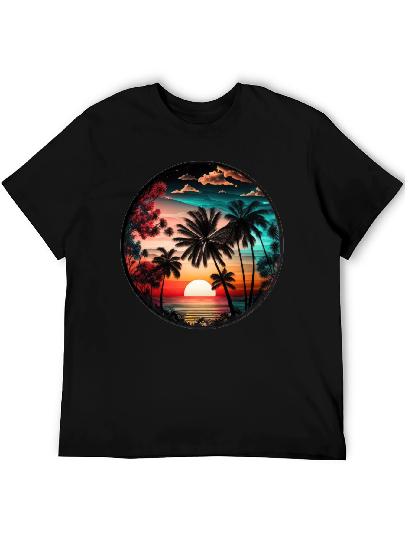 Sunset Palm Tree Graphic Tee