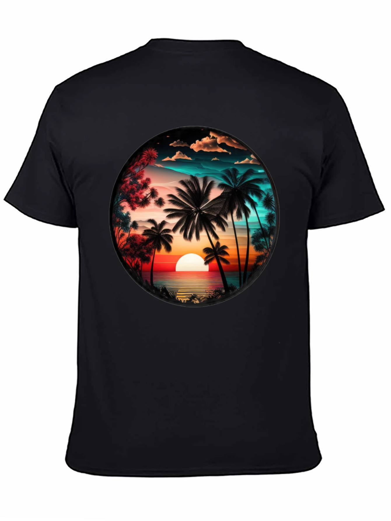 Sunset Palm Tree Graphic Tee