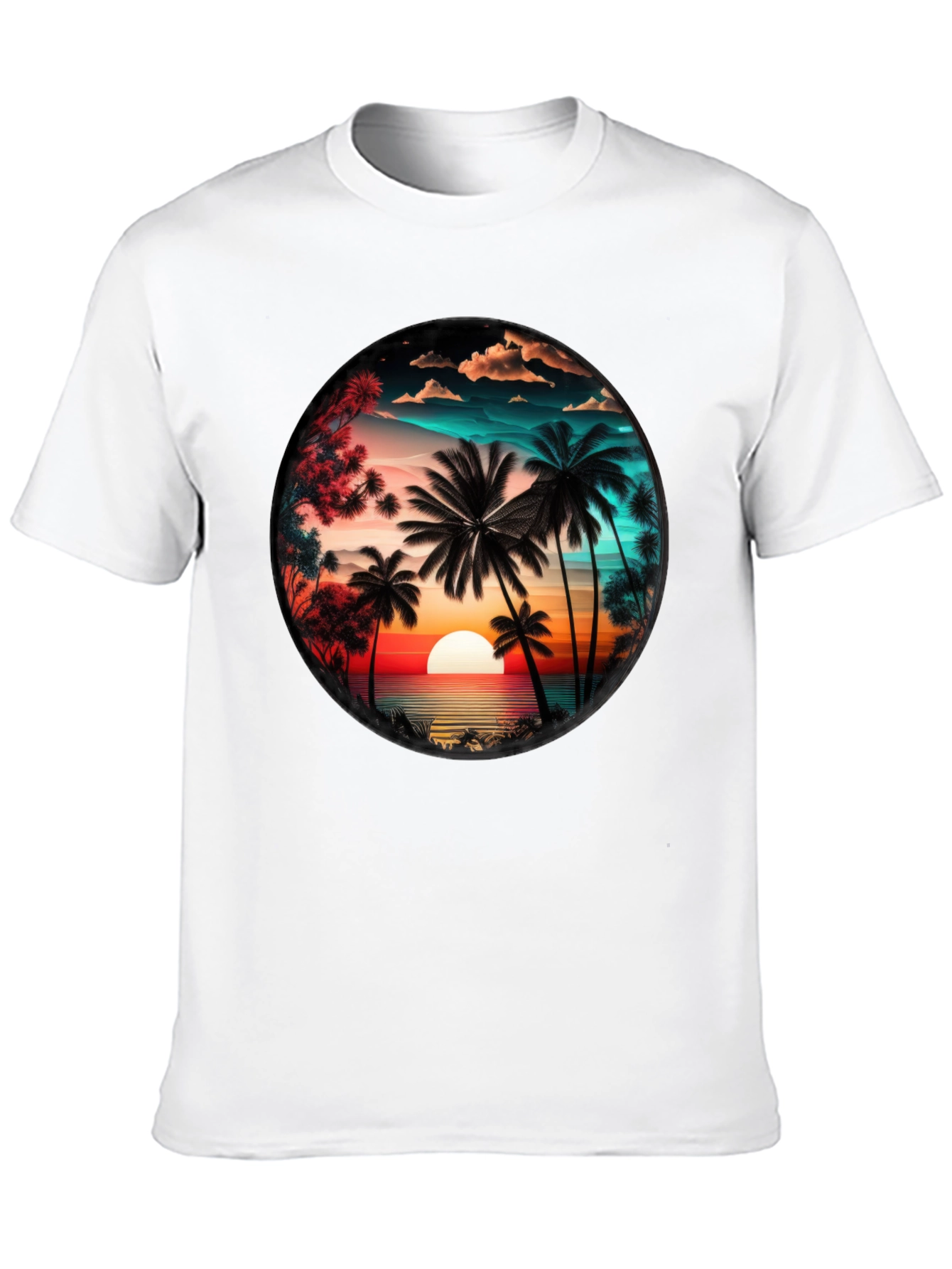 Sunset Palm Tree Graphic Tee