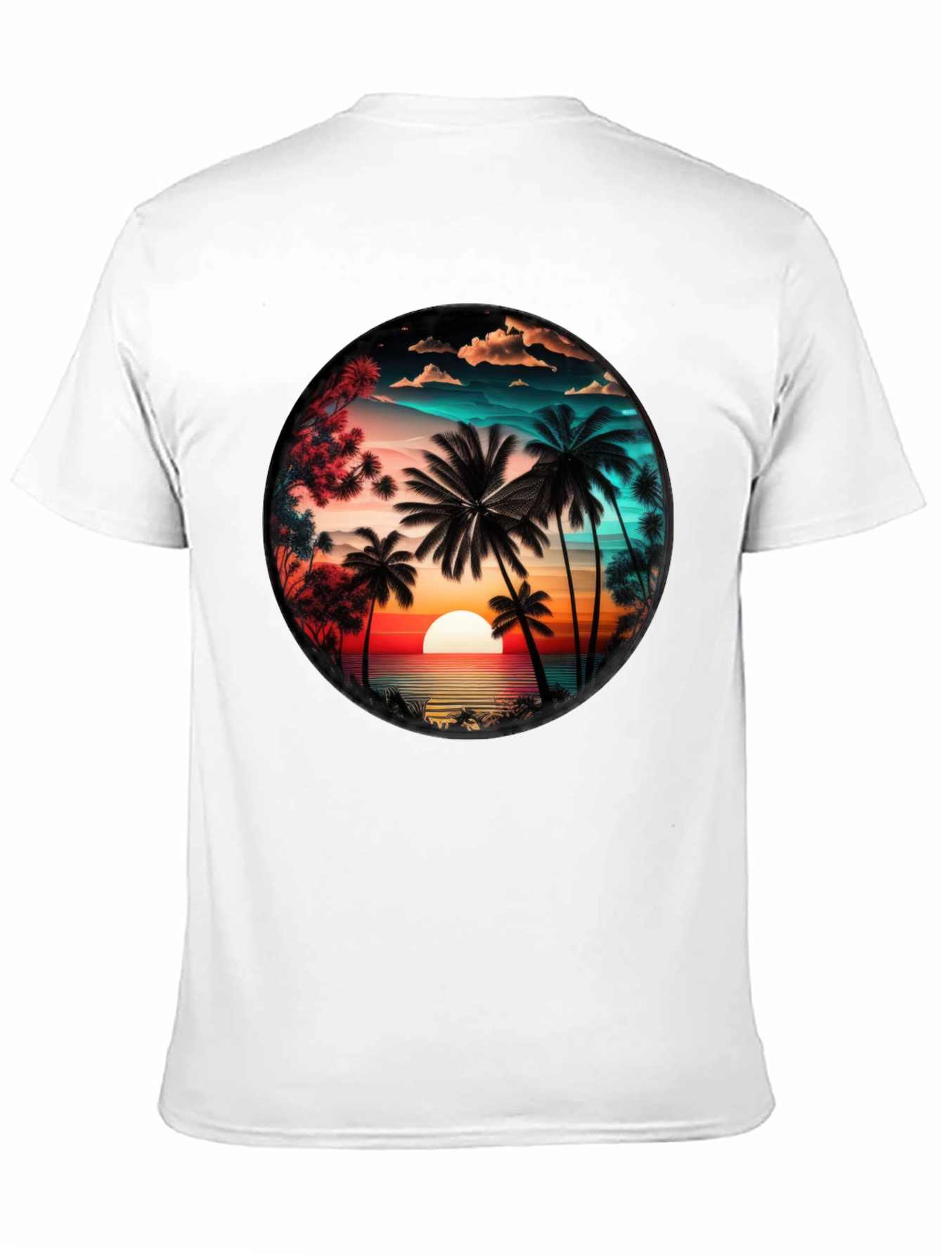 Sunset Palm Tree Graphic Tee
