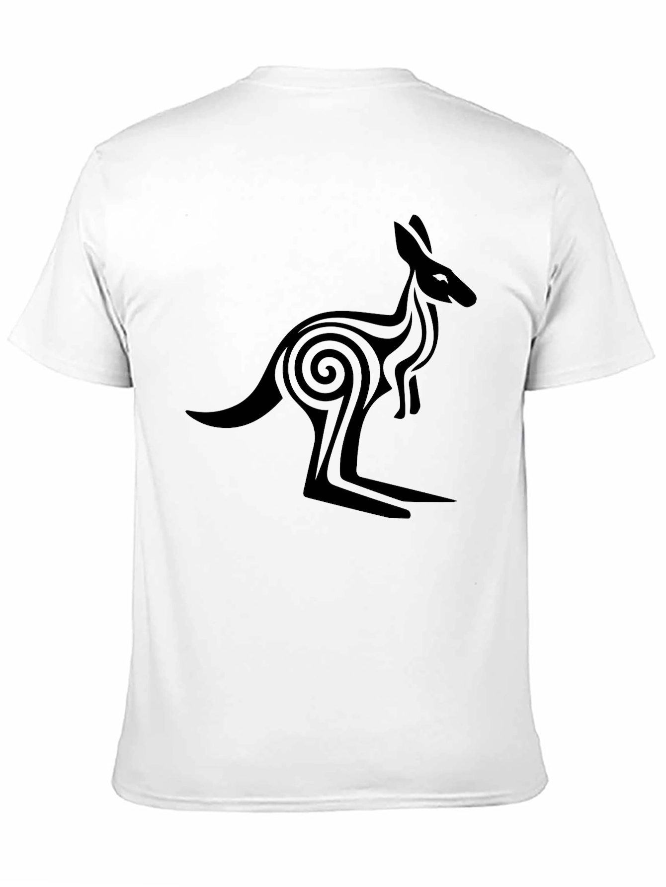 Tribal Kangaroo Graphic Tee - Black