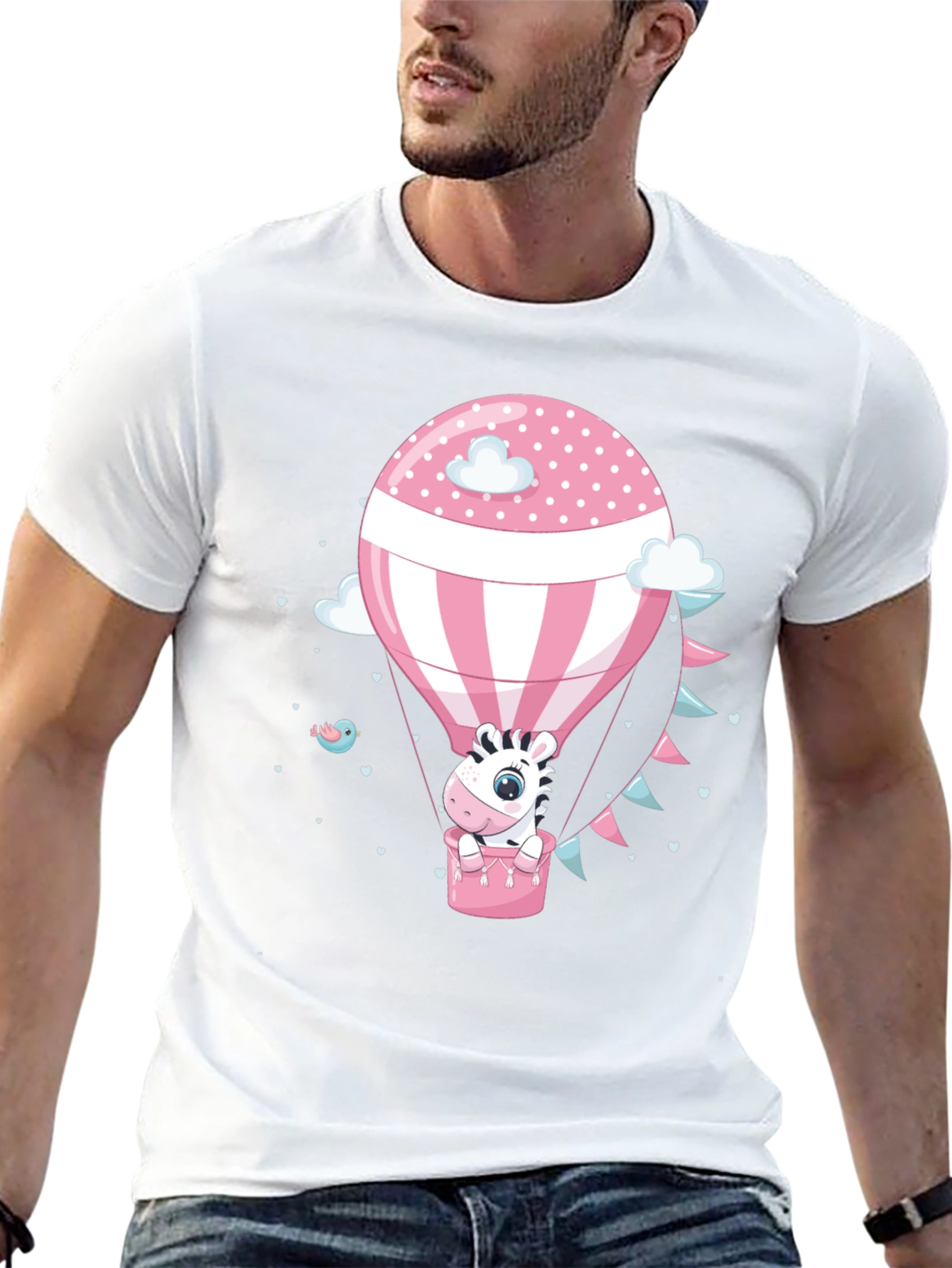 Zebra in Balloon Graphic Tee