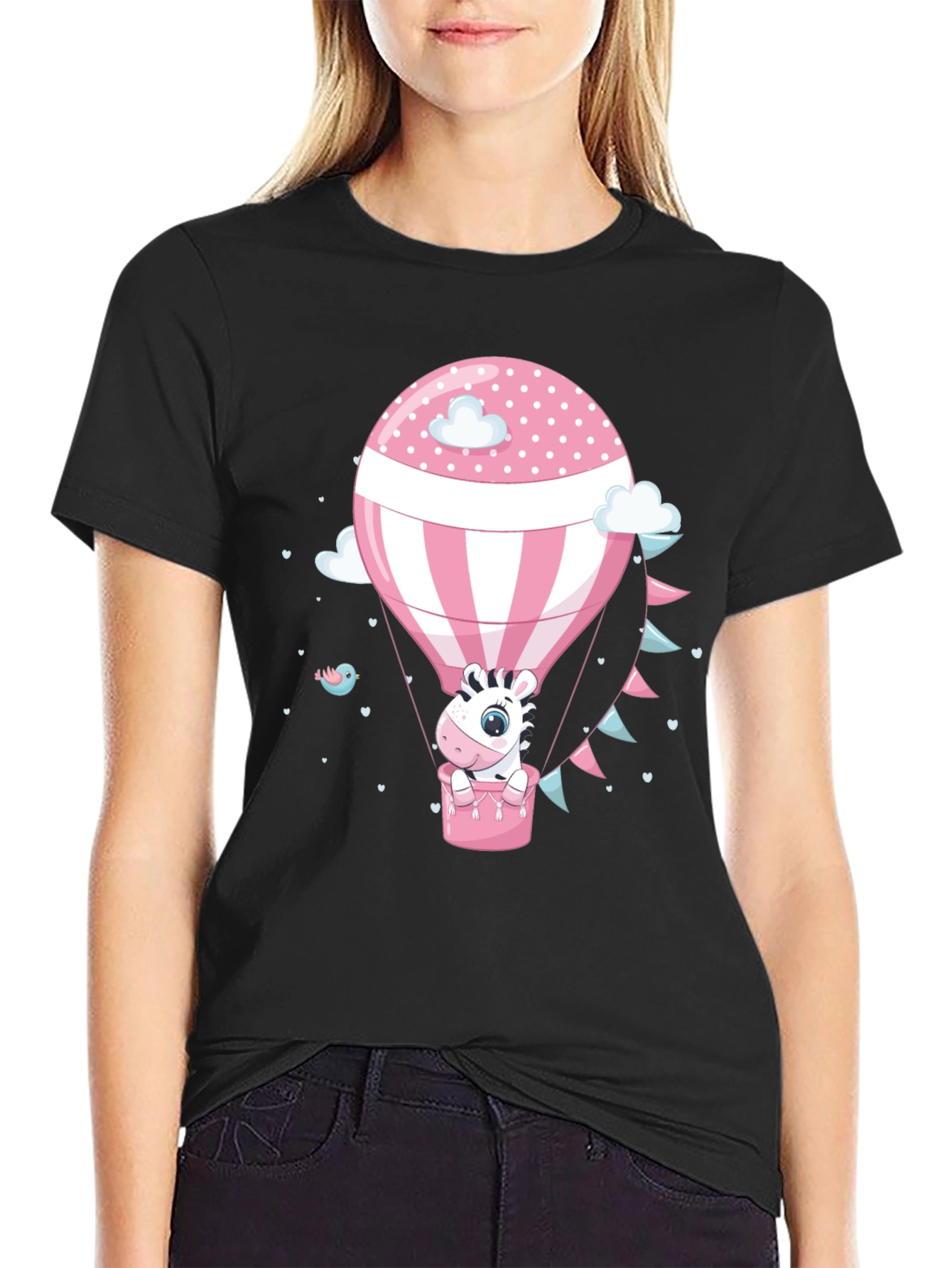 Zebra in Balloon Graphic Tee
