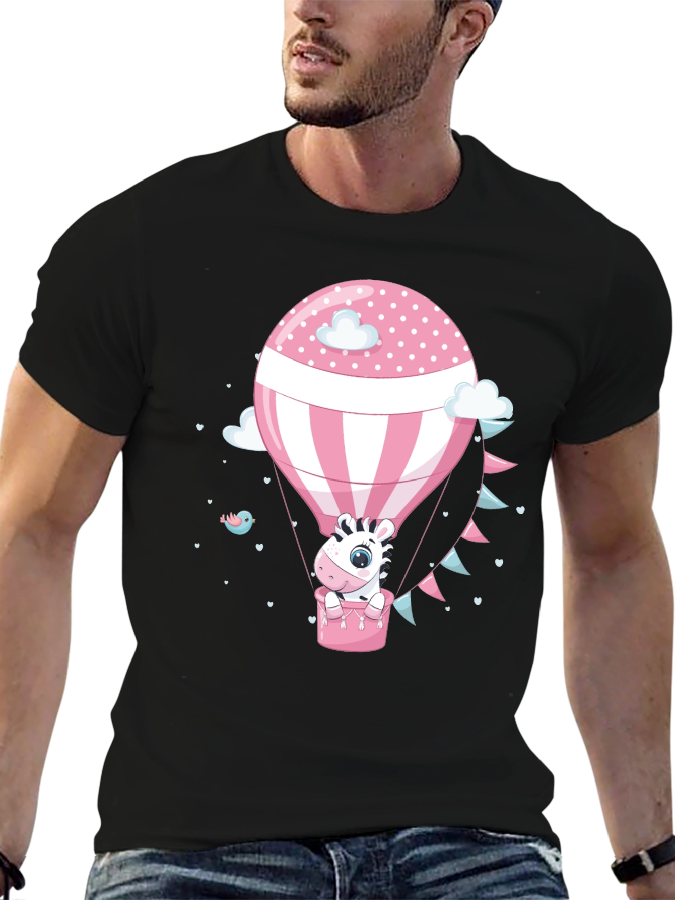 Zebra in Balloon Graphic Tee