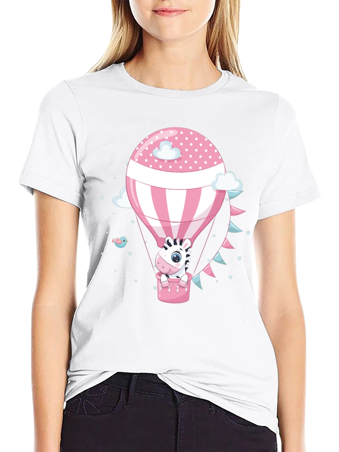 Zebra in Balloon Graphic Tee