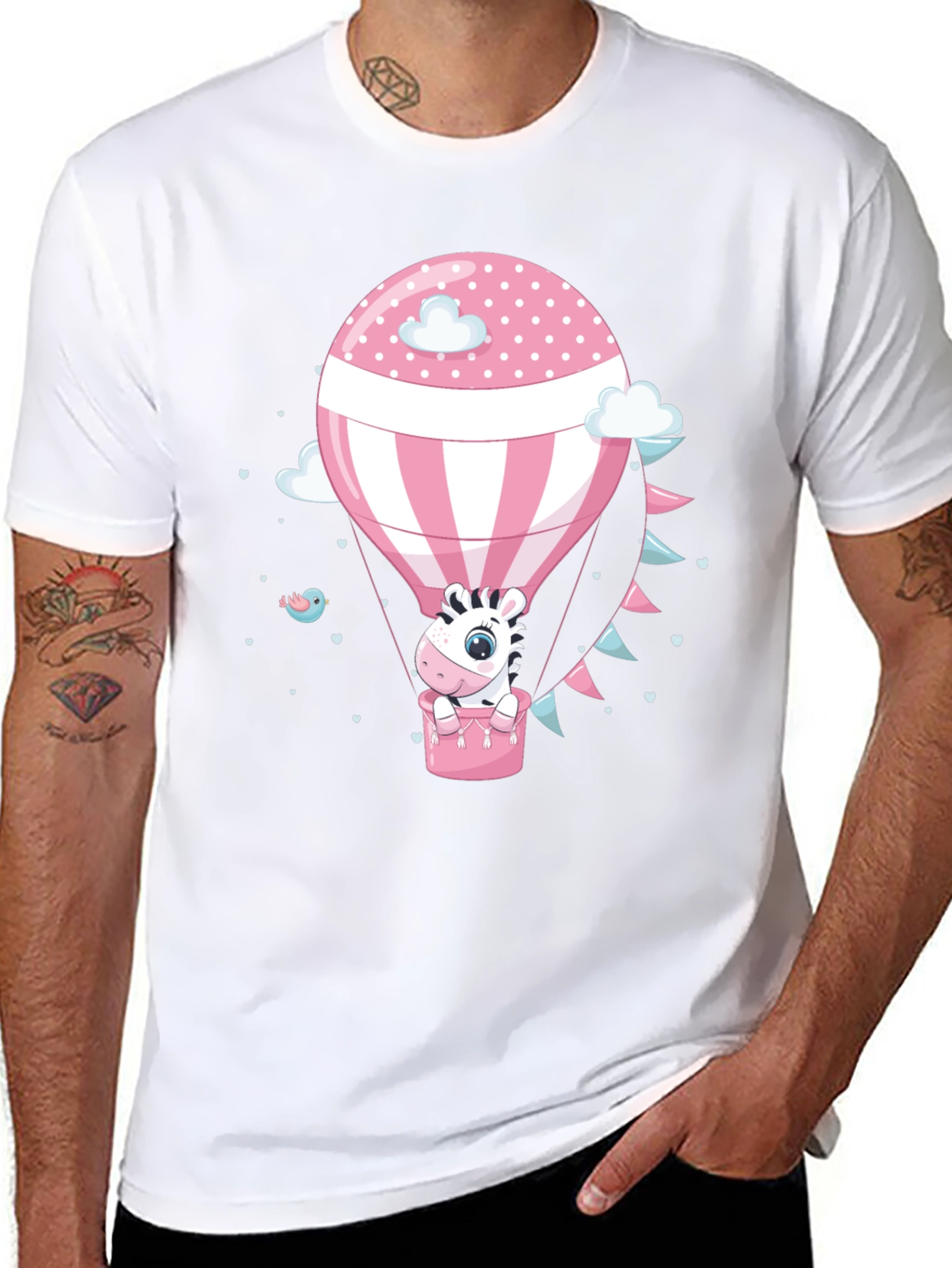 Zebra in Balloon Graphic Tee