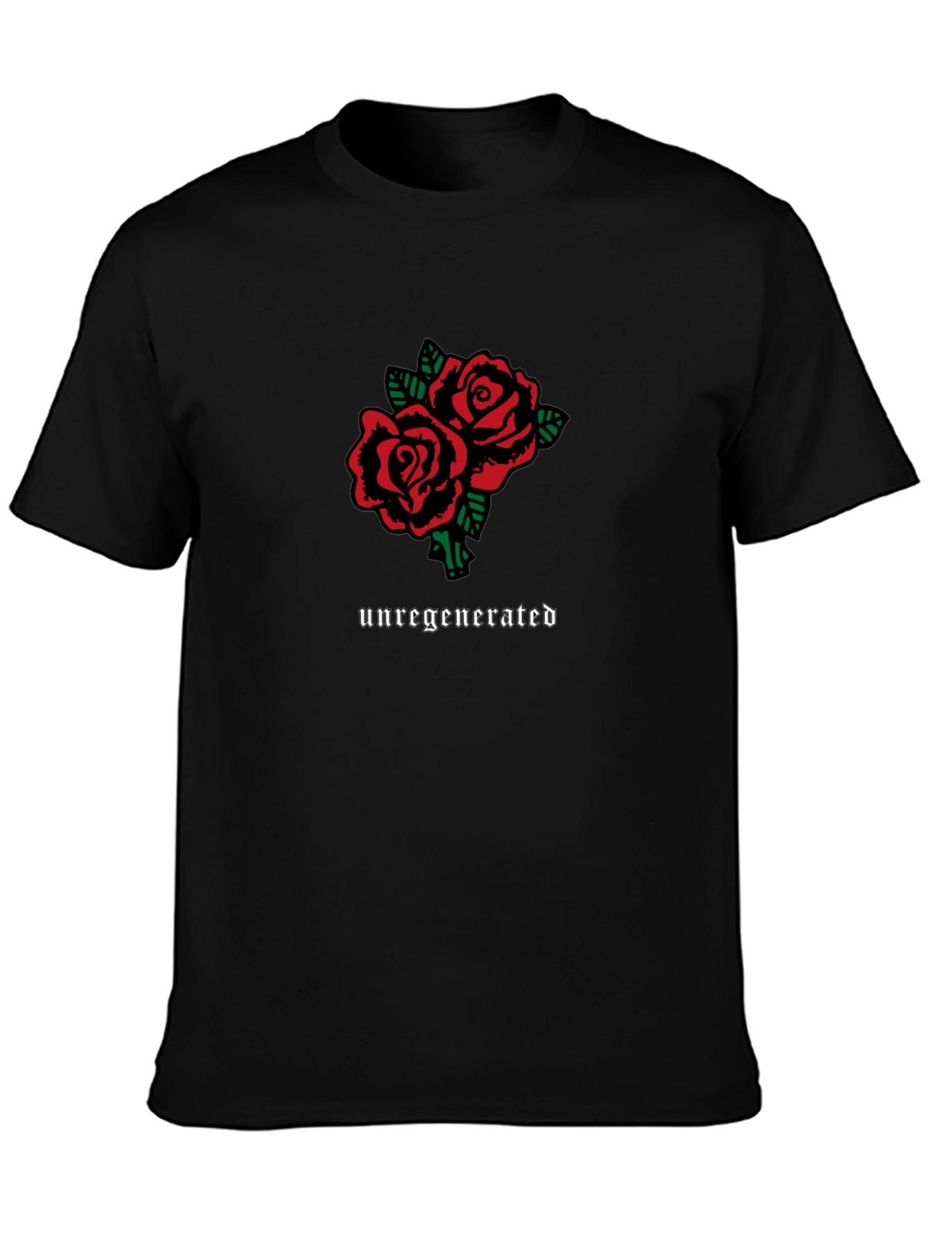 Unregenerated Roses Graphic Tee - Black