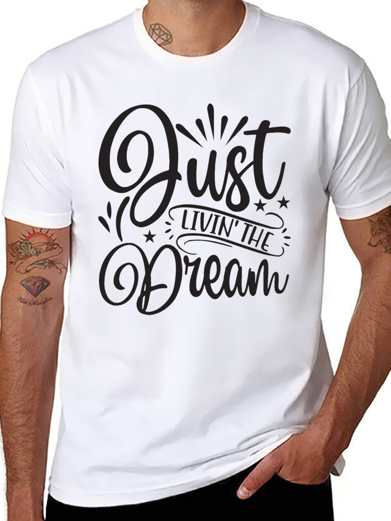 Just Livin the Dream Black Graphic Tee