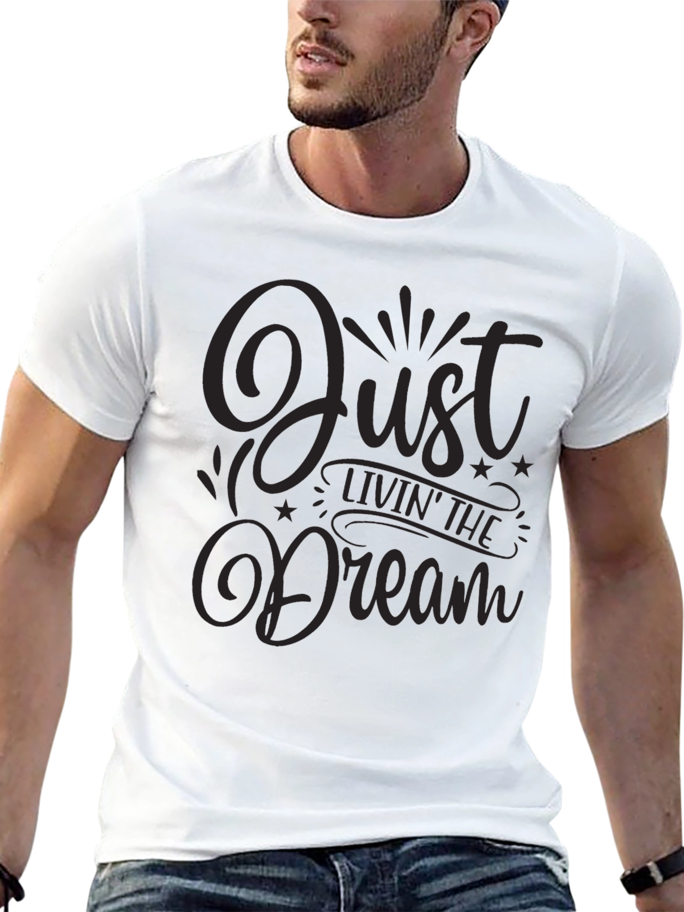 Just Livin the Dream Black Graphic Tee