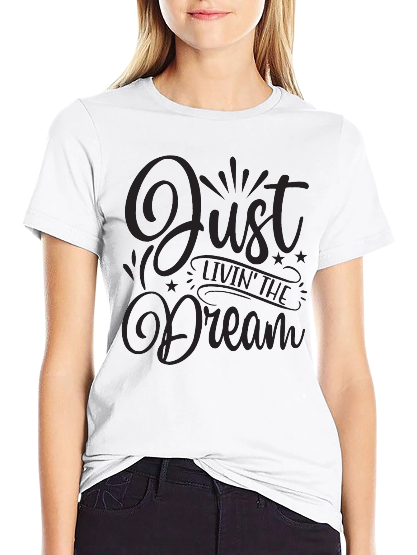 Just Livin the Dream Black Graphic Tee