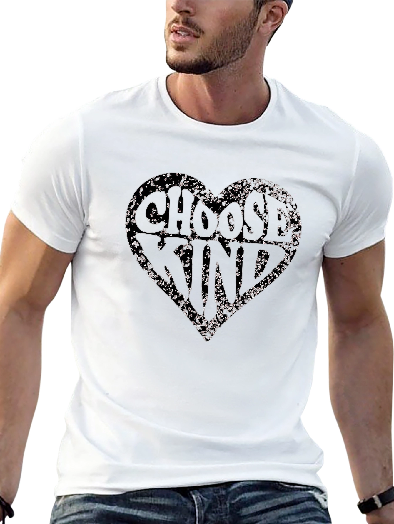 Choose Kind Heart Graphic T-Shirt