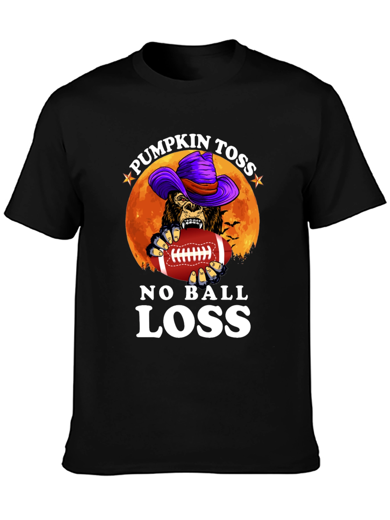 Pumpkin Toss No Ball Loss Halloween Graphic Tee