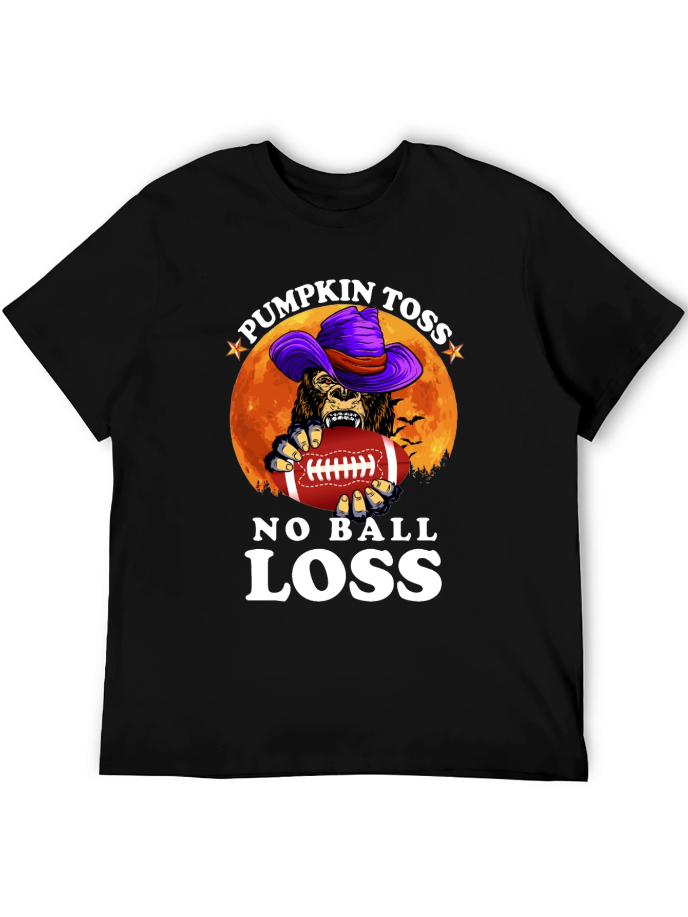 Pumpkin Toss No Ball Loss Halloween Graphic Tee