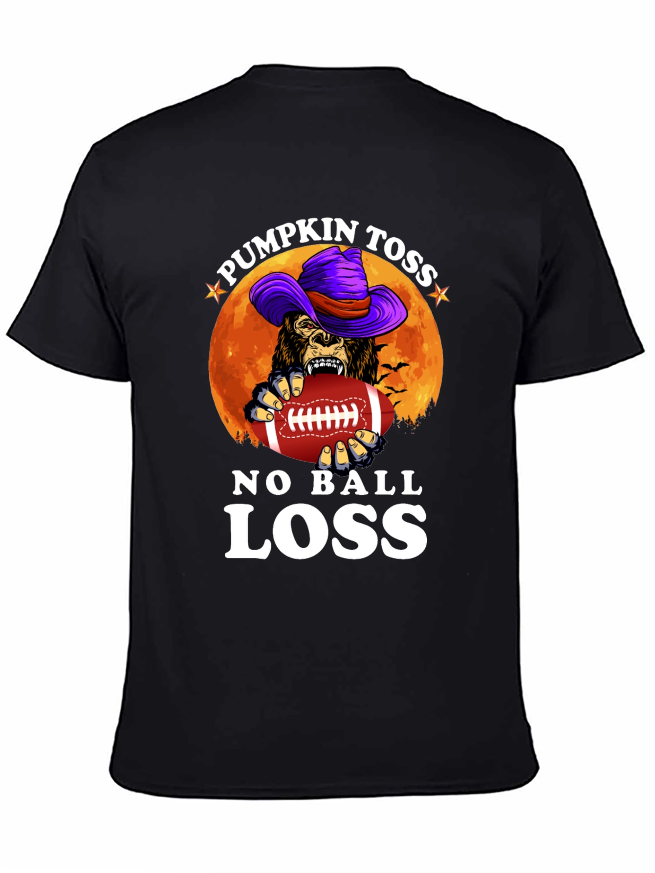 Pumpkin Toss No Ball Loss Halloween Graphic Tee