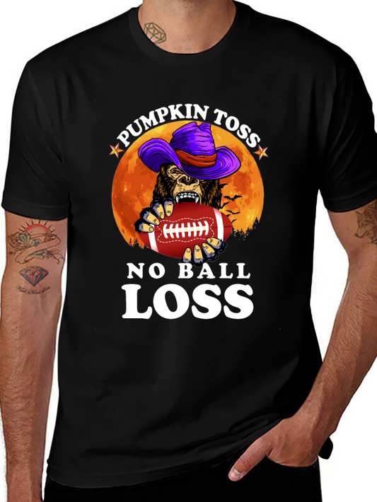 Pumpkin Toss No Ball Loss Halloween Graphic Tee