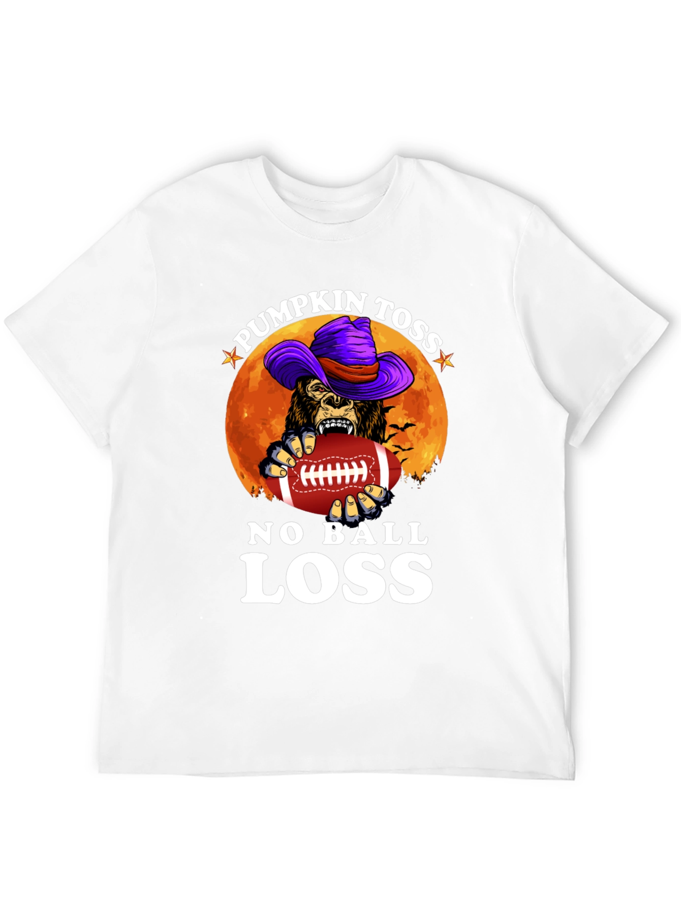 Pumpkin Toss No Ball Loss Halloween Graphic Tee