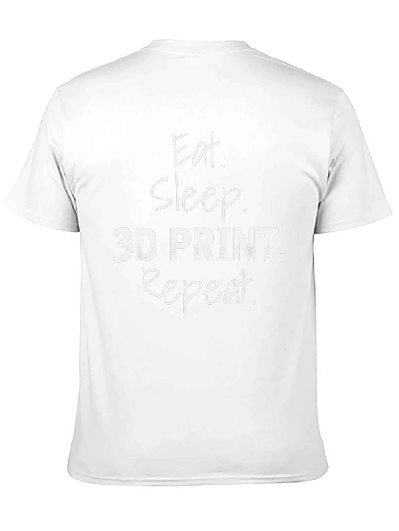 Eat Sleep 3D Print Repeat Black T-Shirt
