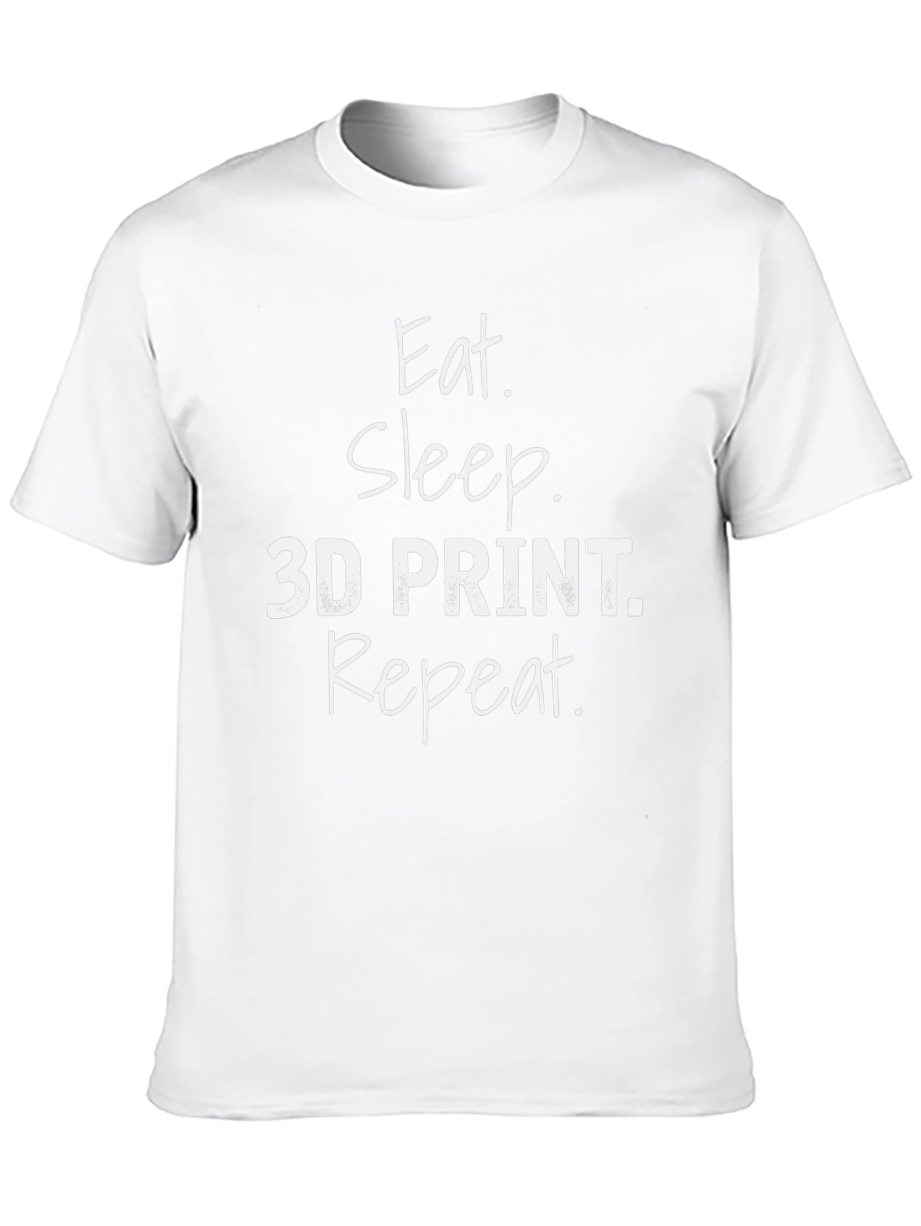 Eat Sleep 3D Print Repeat Black T-Shirt