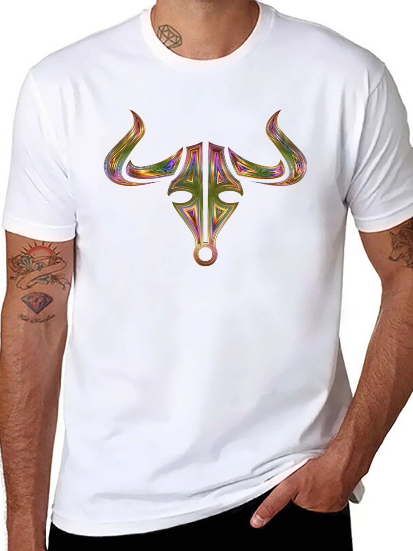 Abstract Bull T-Shirt - Modern Graphic Tee
