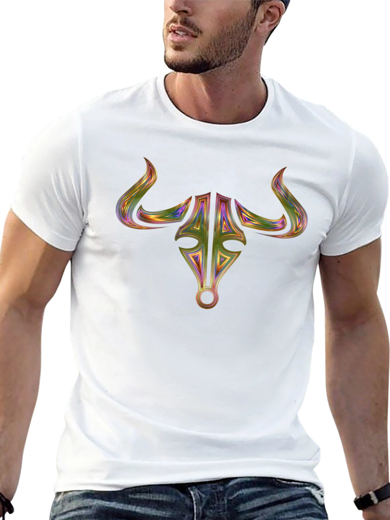 Abstract Bull T-Shirt - Modern Graphic Tee