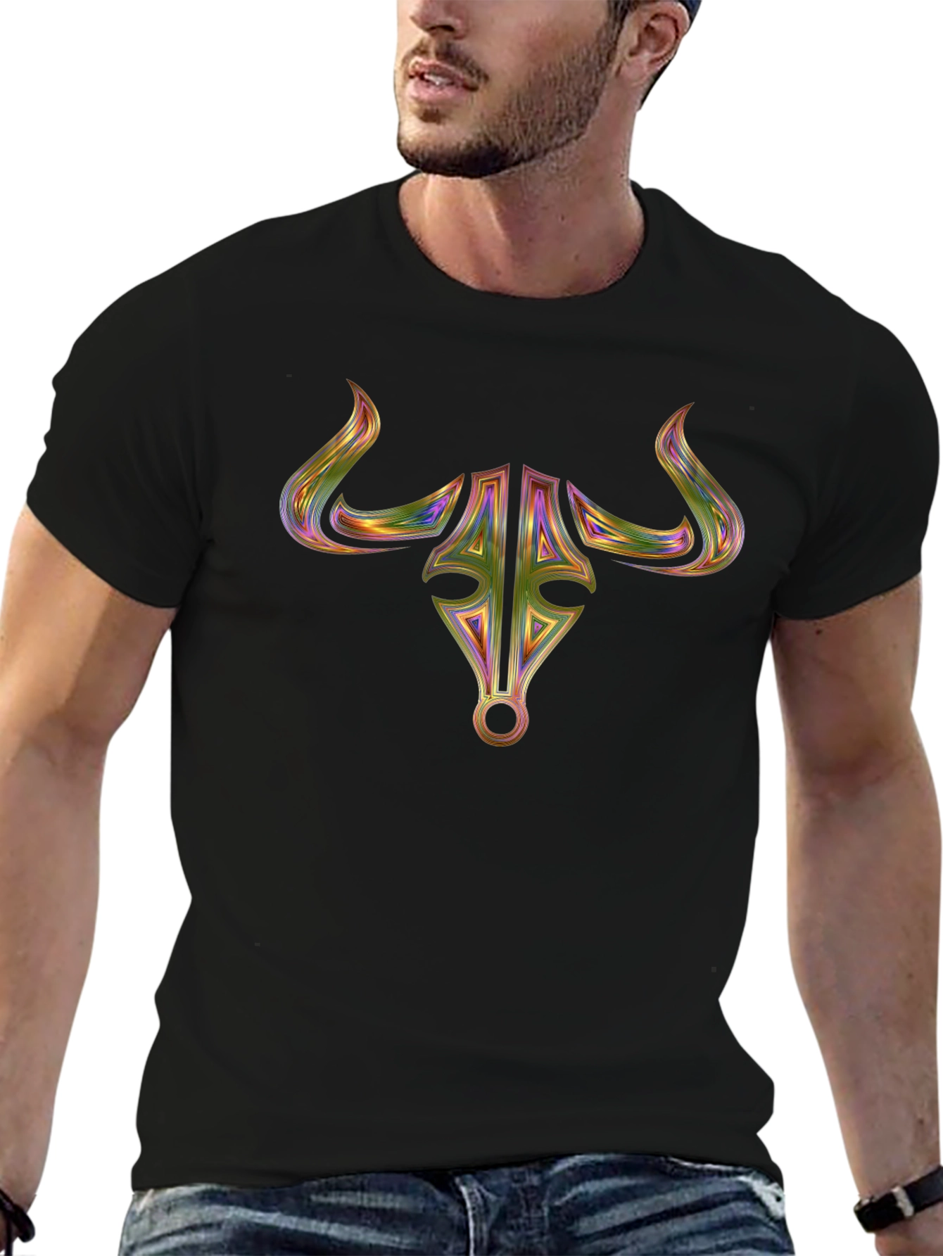 Abstract Bull T-Shirt - Modern Graphic Tee