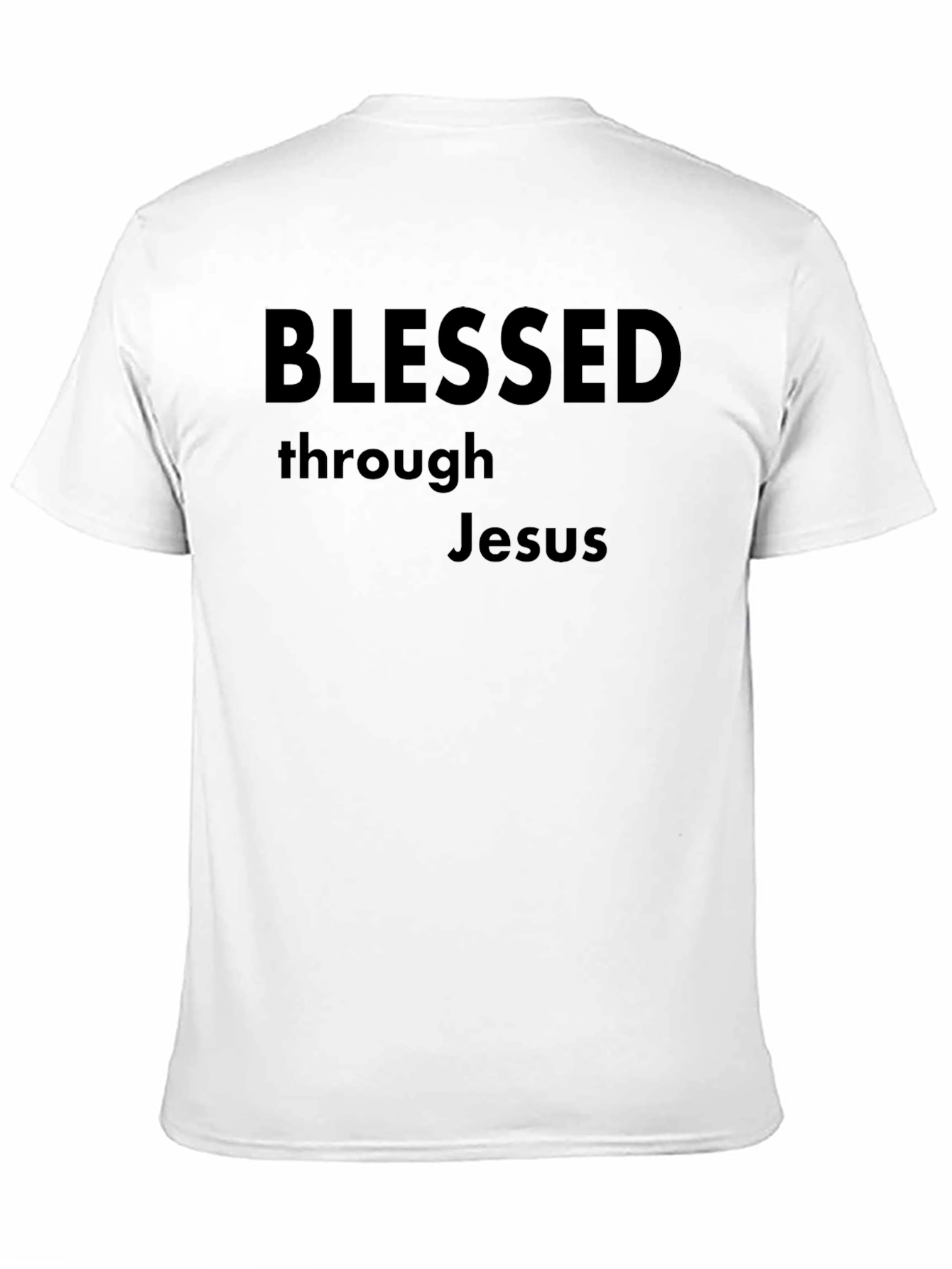 Blessed Through Jesus Black T-Shirt