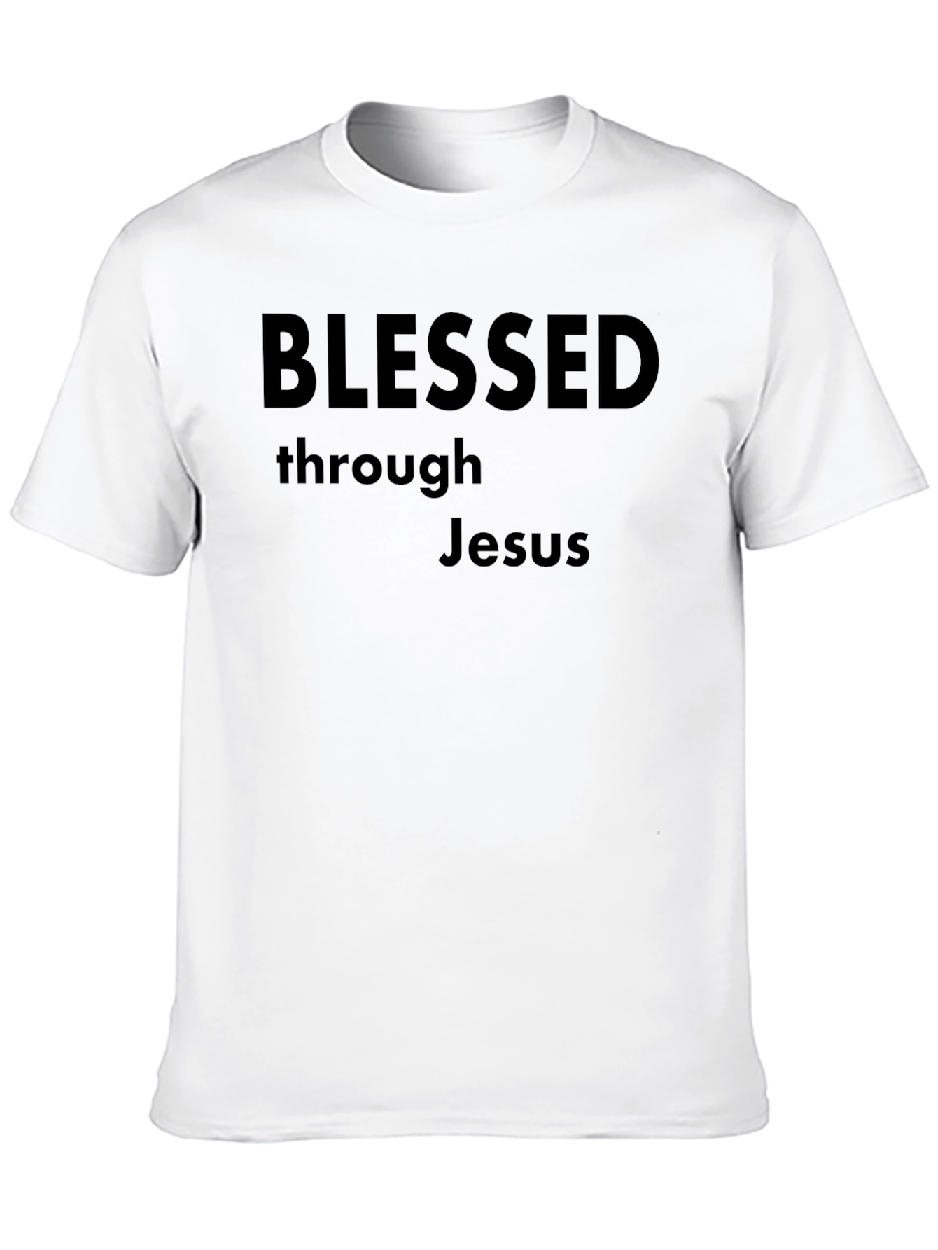 Blessed Through Jesus Black T-Shirt