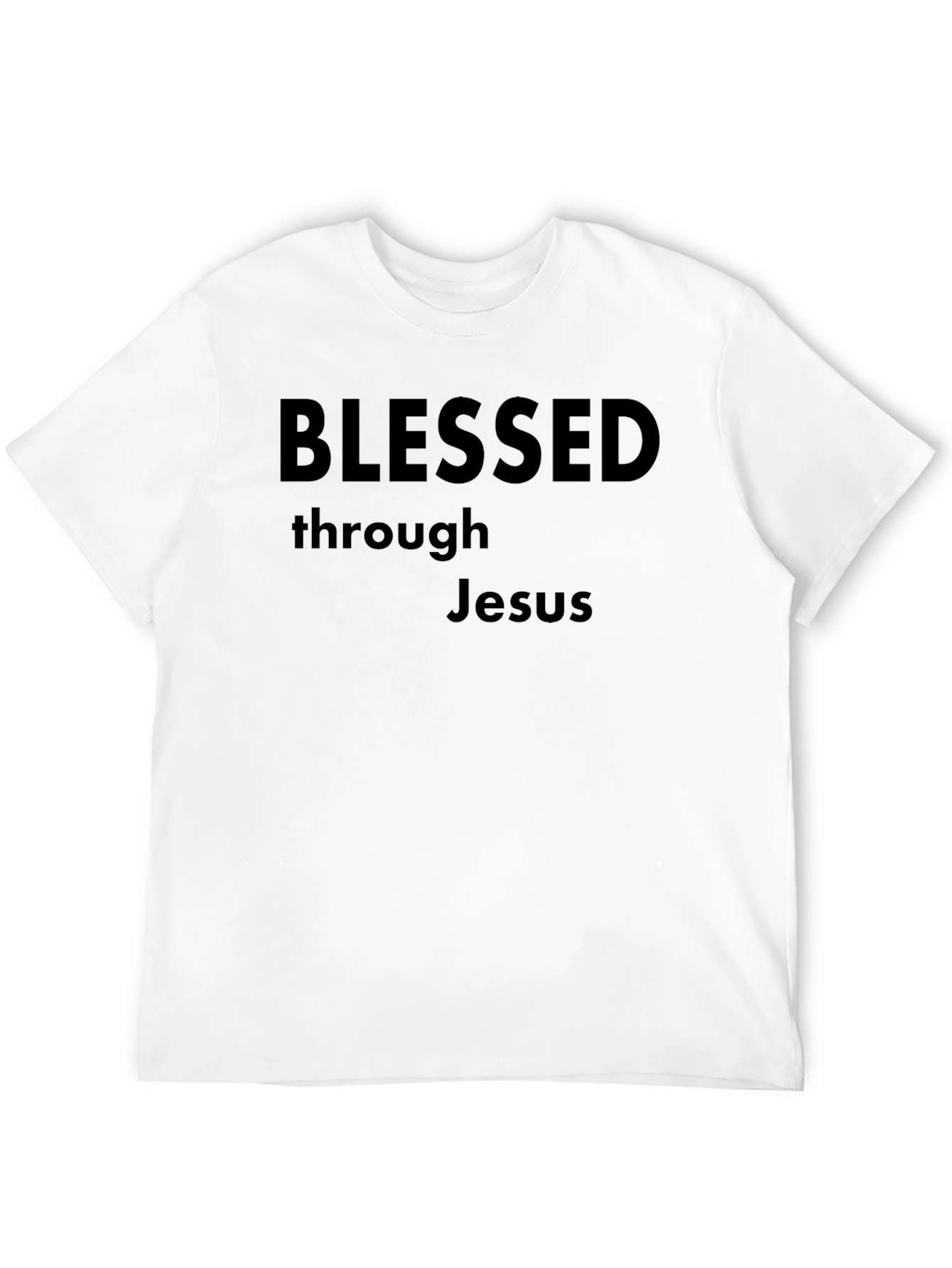 Blessed Through Jesus Black T-Shirt