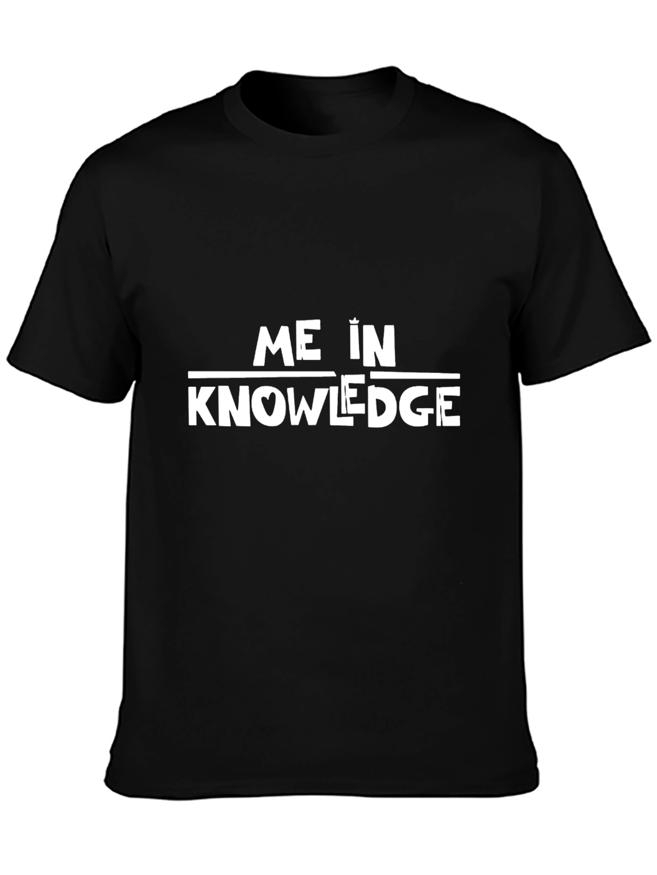 Me in Knowledge Black T-Shirt