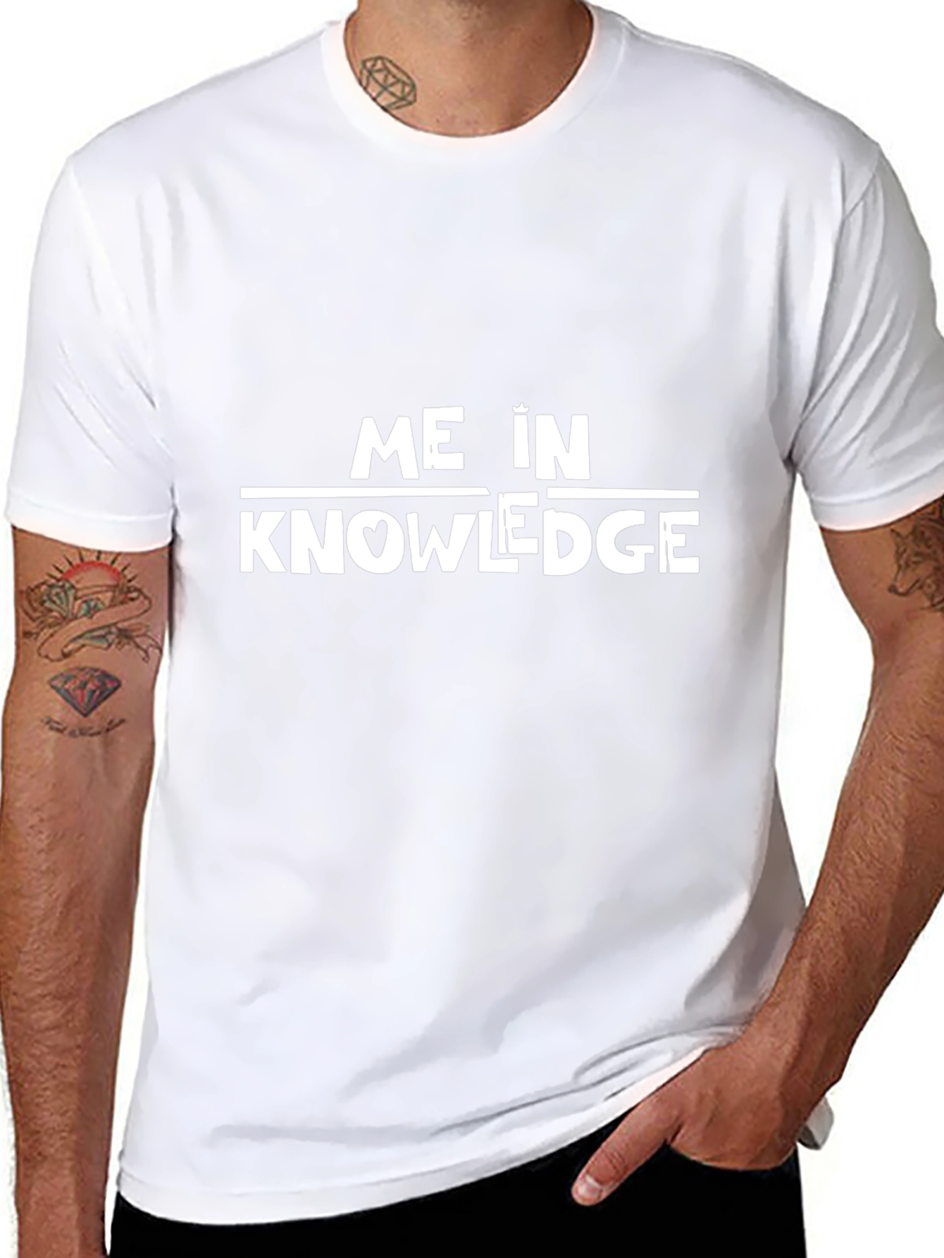 Me in Knowledge Black T-Shirt