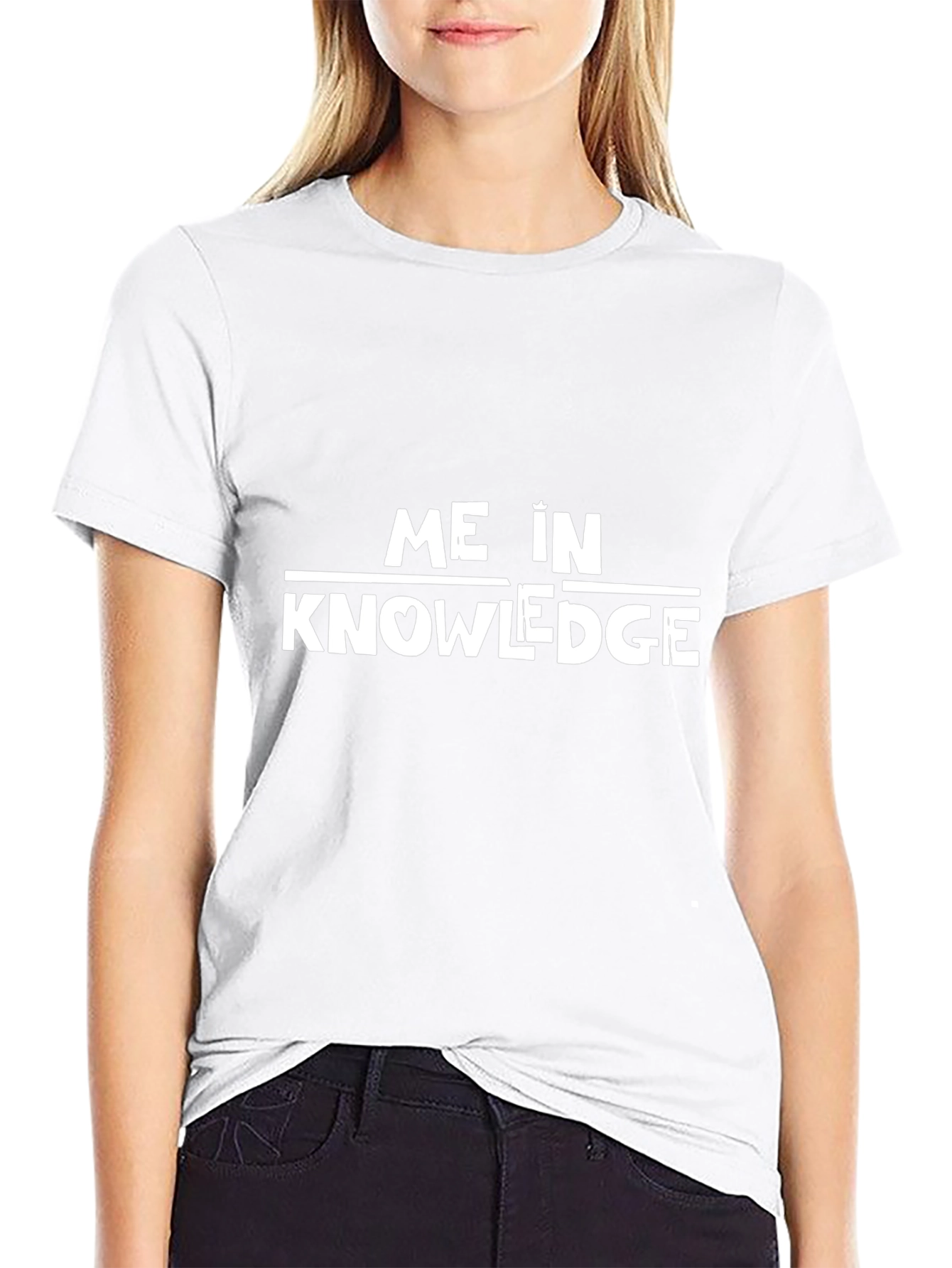 Me in Knowledge Black T-Shirt