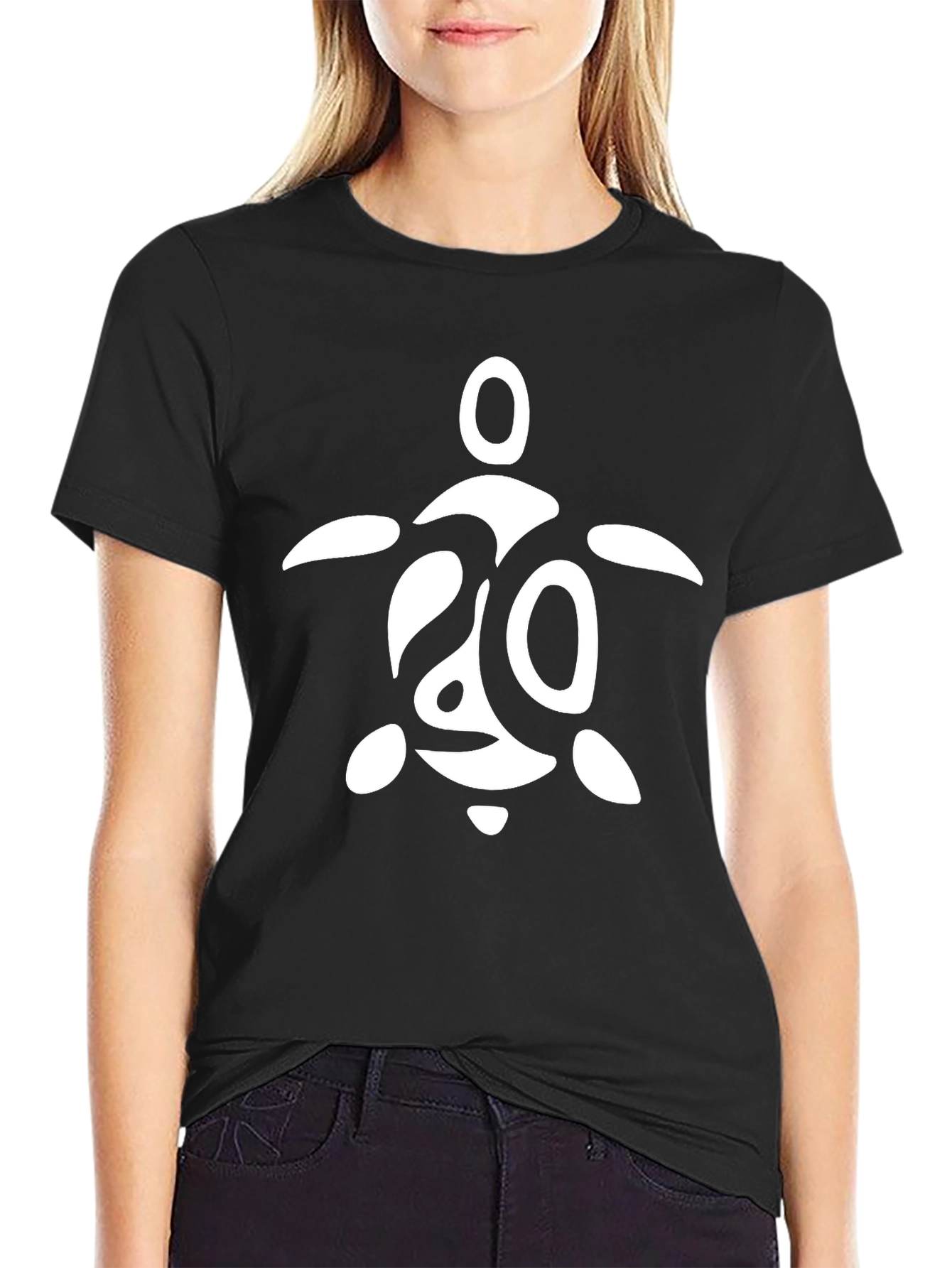 Turtle Graphic Tee - Black Cotton T-Shirt