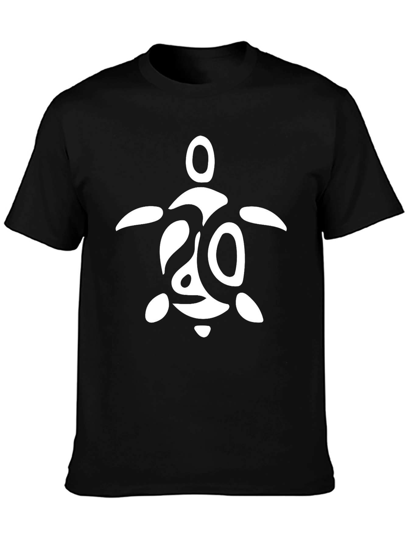 Turtle Graphic Tee - Black Cotton T-Shirt