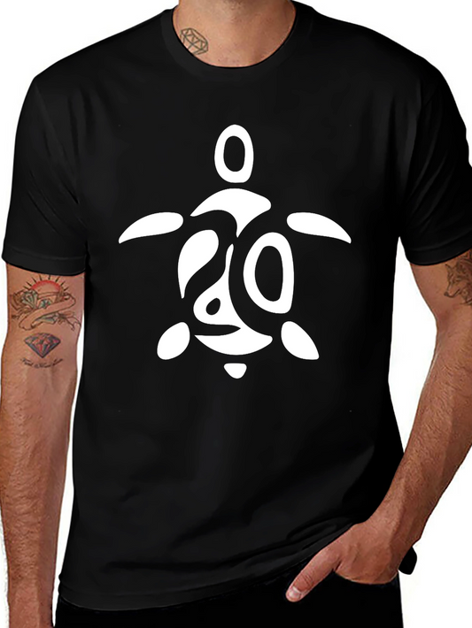 Turtle Graphic Tee - Black Cotton T-Shirt