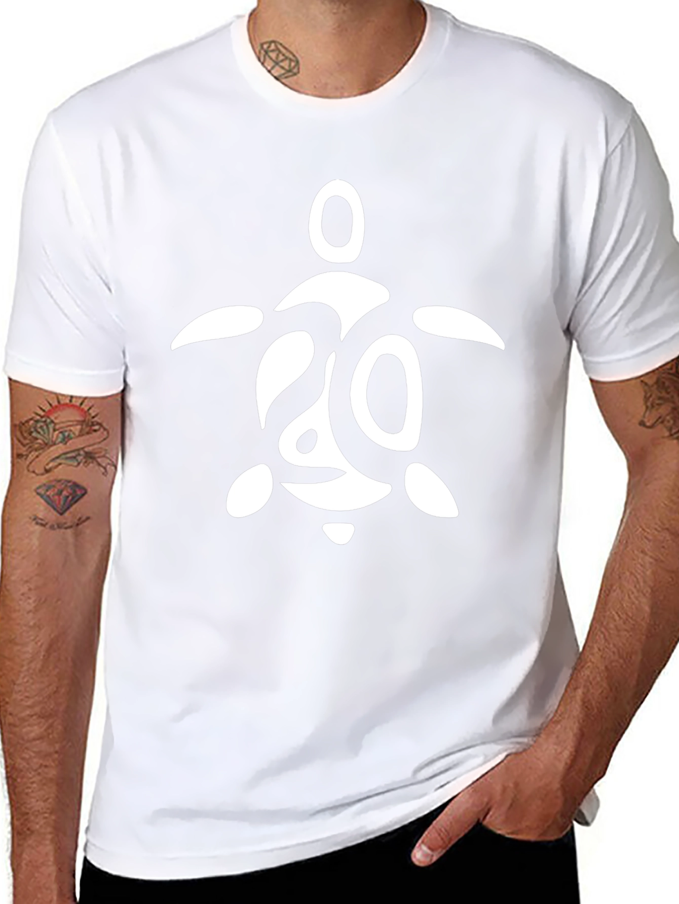 Turtle Graphic Tee - Black Cotton T-Shirt