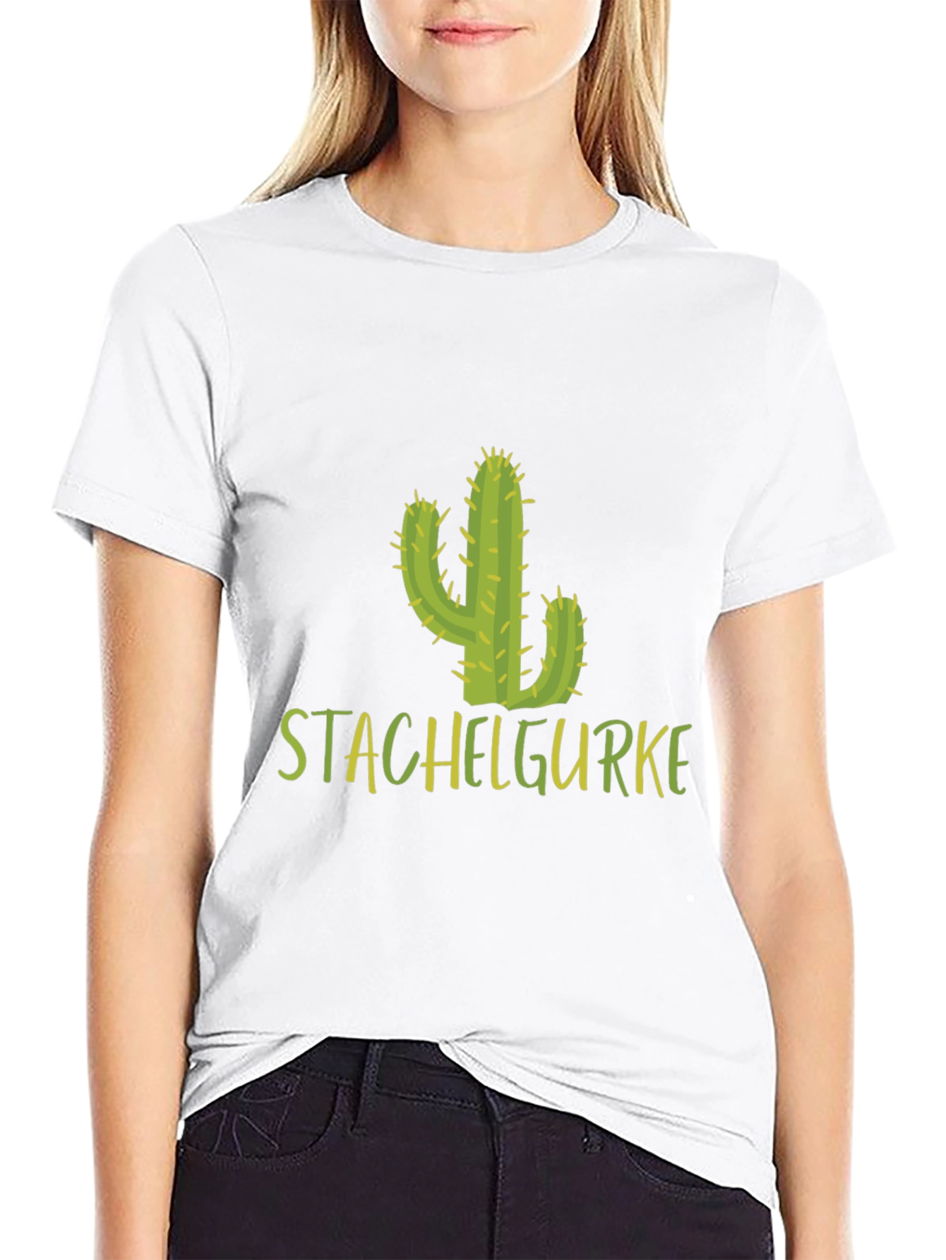 Stachelgurke Cactus T-Shirt - Black Cotton Tee