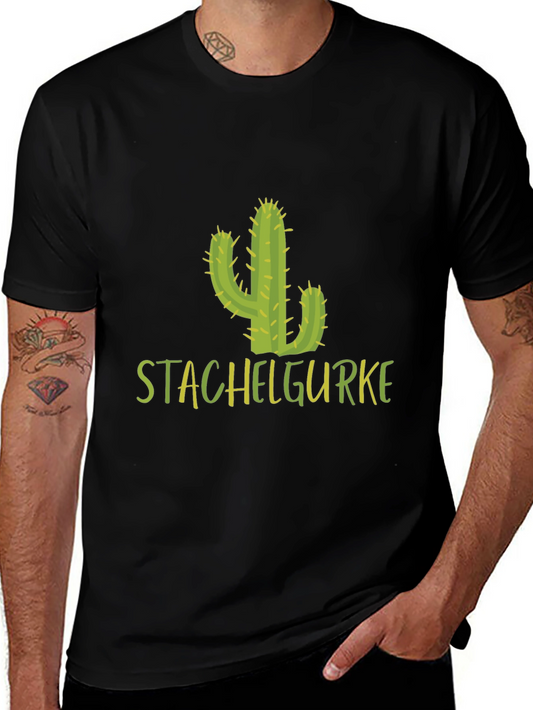 Stachelgurke Cactus T-Shirt - Black Cotton Tee
