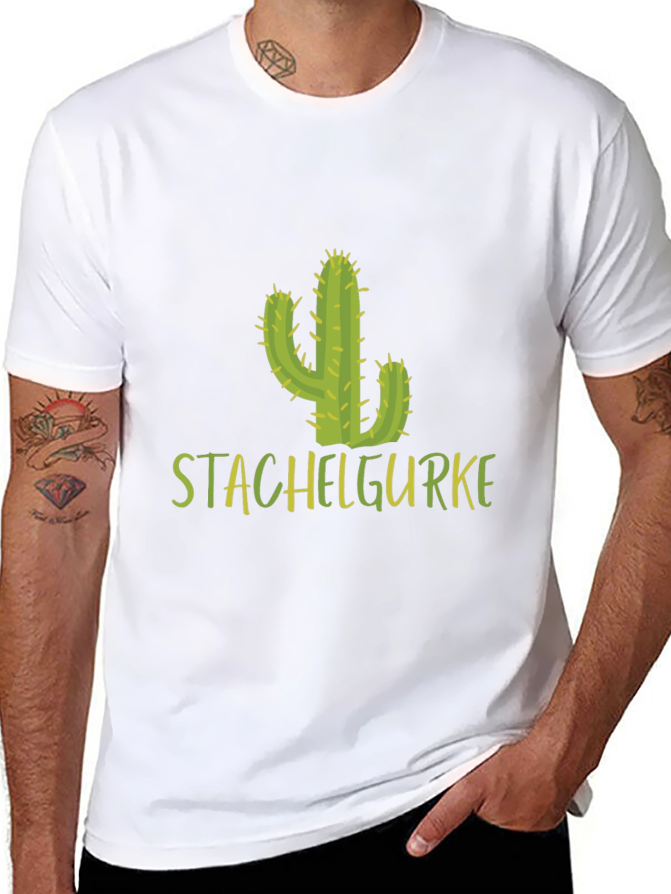 Stachelgurke Cactus T-Shirt - Black Cotton Tee