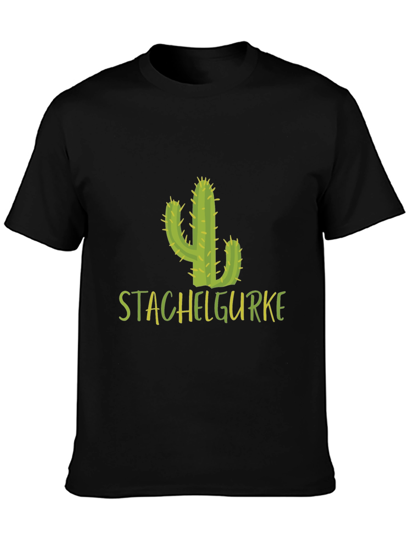 Stachelgurke Cactus T-Shirt - Black Cotton Tee