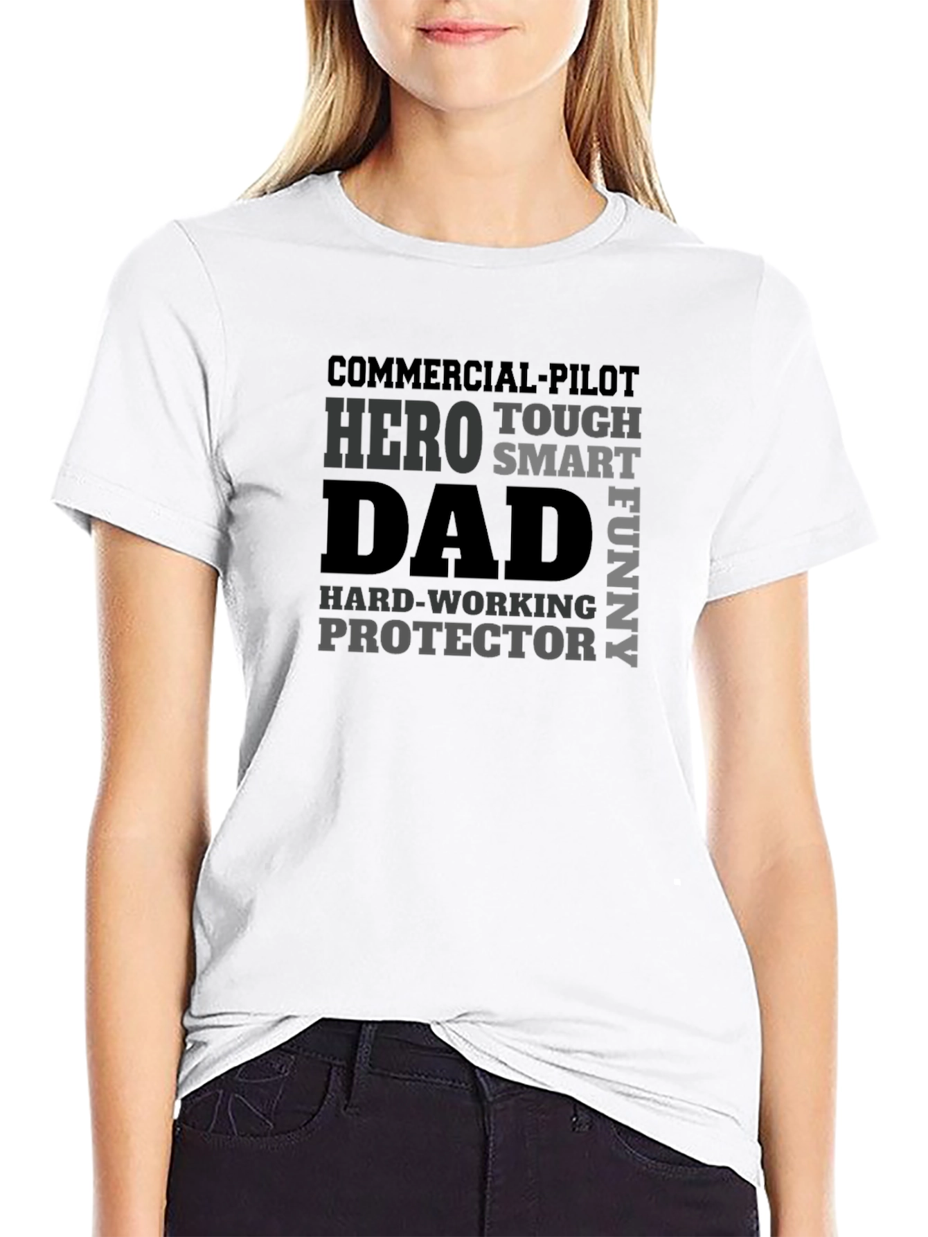 Hero Dad T-Shirt - Pilot Protector Funny Smart