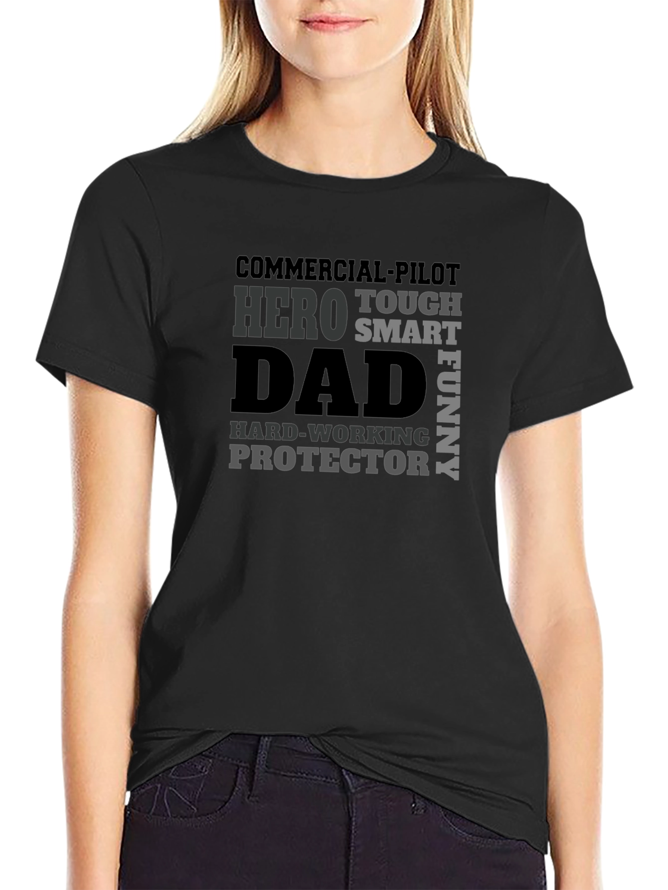 Hero Dad T-Shirt - Pilot Protector Funny Smart