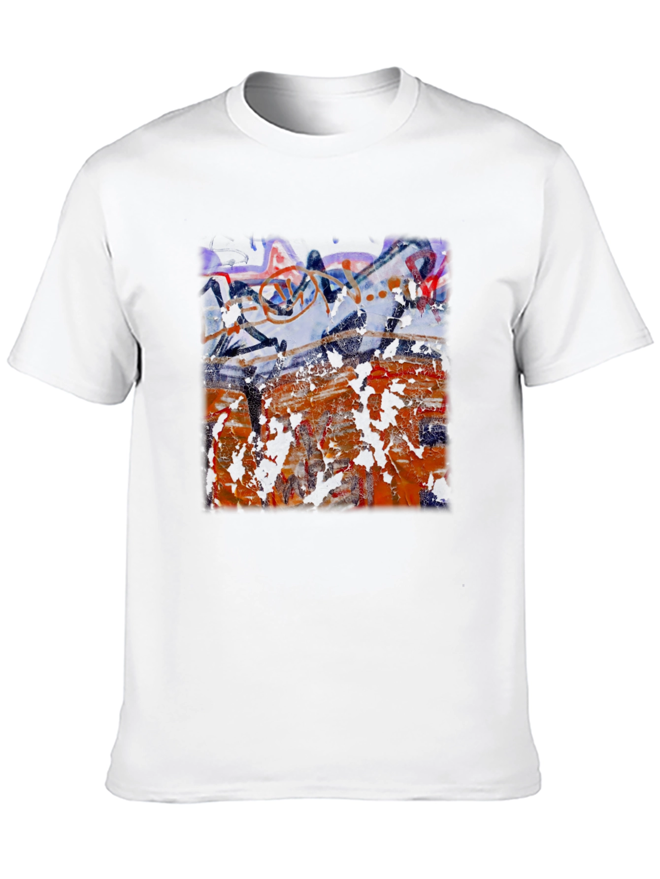Abstract Art Graphic T-Shirt Black