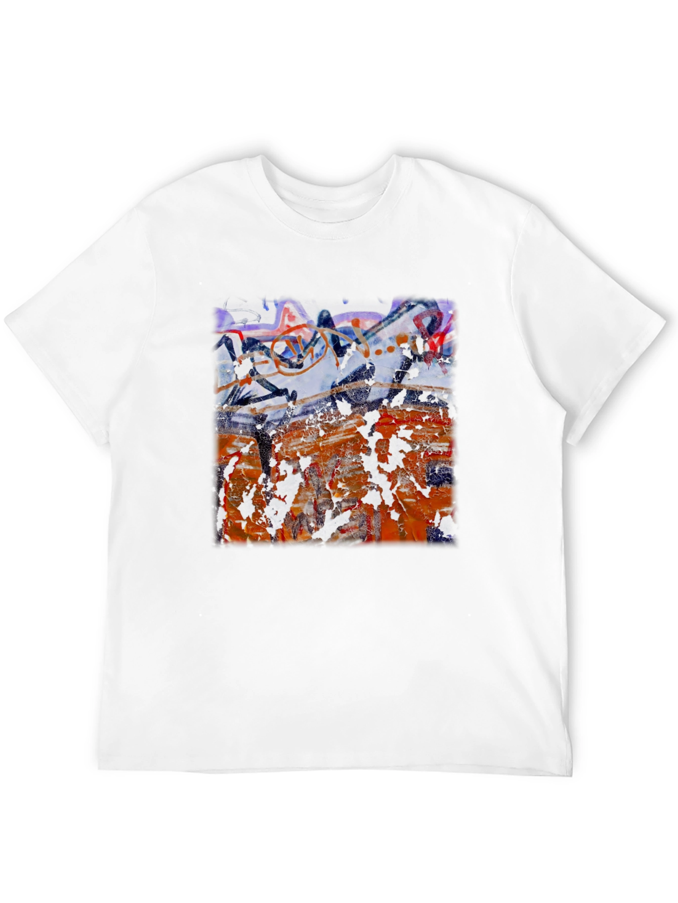 Abstract Art Graphic T-Shirt Black