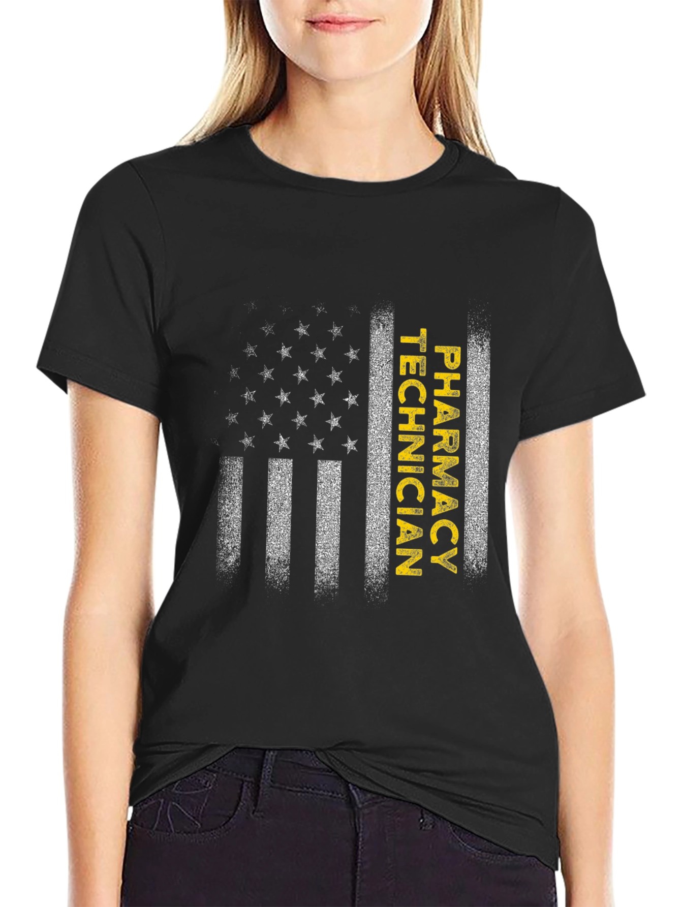 Pharmacy Technician American Flag T-Shirt