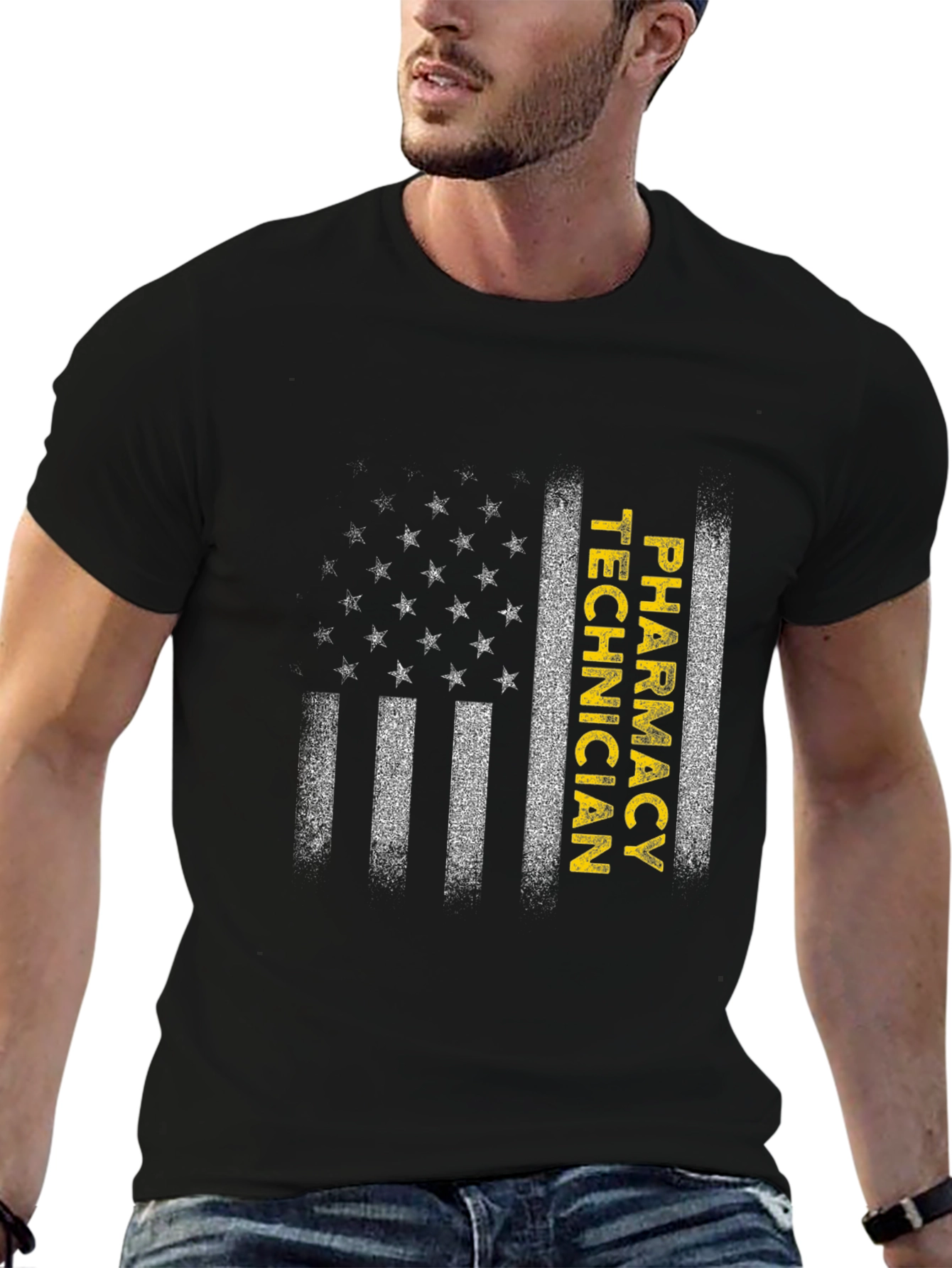Pharmacy Technician American Flag T-Shirt