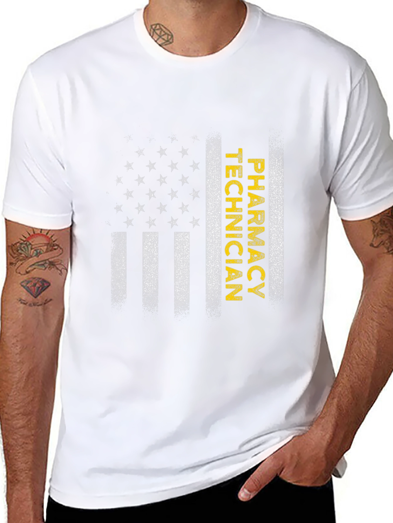 Pharmacy Technician American Flag T-Shirt